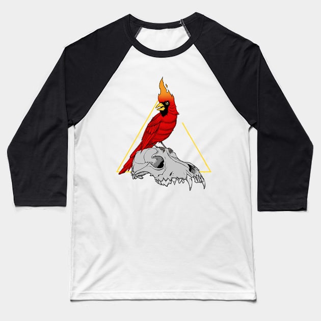 FIRE CARDINAL Baseball T-Shirt by remfreak